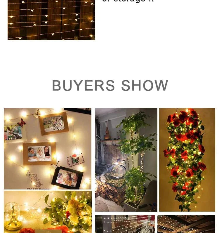 Luzes de Fadas Natalinas à Prova d'Água – Encanto e Magia