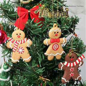 Decoração de árvore de Natal Pingente Gingerbread Man 25 Peças