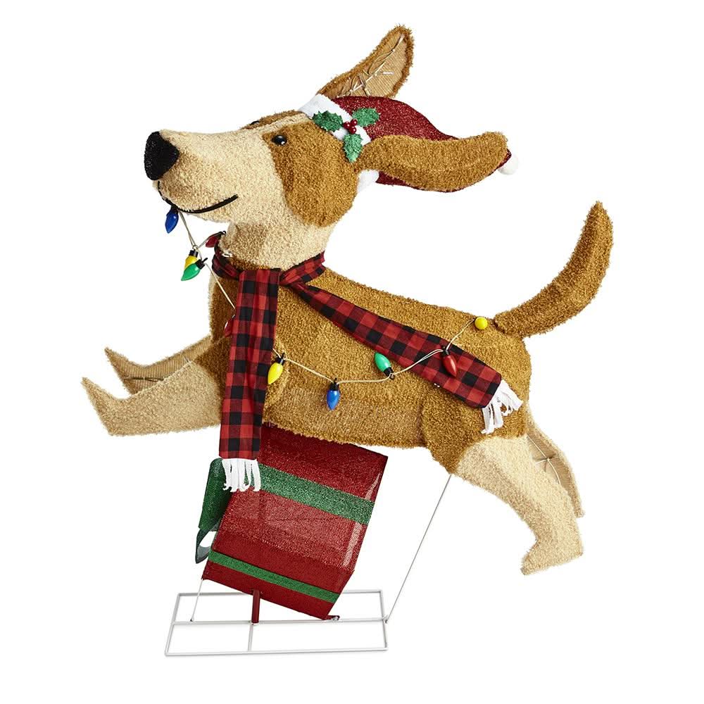 Cachorrinho de Natal Alegre e Saltitante com 144 LEDs Coloridos