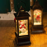 Luz Noturna Decorativa Natalina com Papai Noel e Boneco de Neve