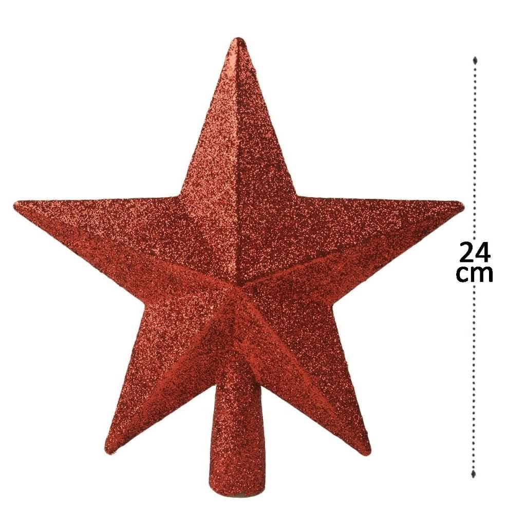 Estrela Dourada Decorações Da Árvore De Natal 20cm
